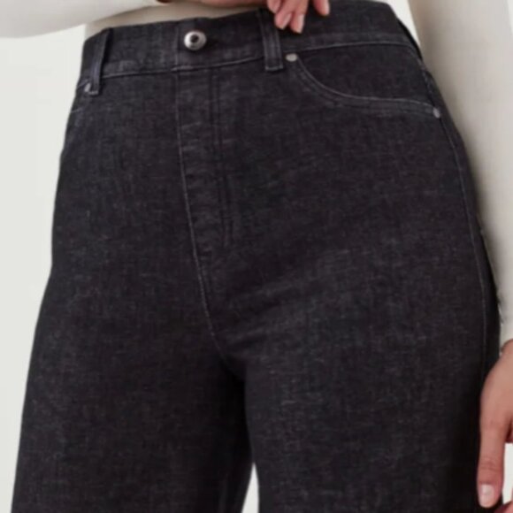 SPANX Wide Leg Jeans In Charcoal XS. - Picture 5 of 6